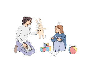Criança brincando durante sessão de psicoterapia infantil